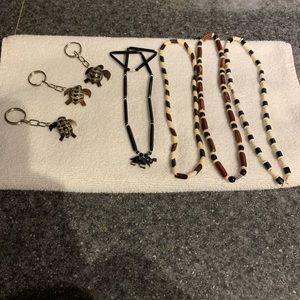 Bundle of handmade jewelry and key chains